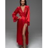 Длинный шёлковый пеньюар Mia-Amore MERLOT 4749 красный, Цвет: красный, Размеры: S/M