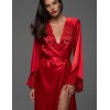 Длинный шёлковый пеньюар Mia-Amore MERLOT 4749 красный, Цвет: красный, Размеры: S/M, изображение 2