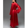 Длинный шёлковый пеньюар Mia-Amore MERLOT 4749 красный, Цвет: красный, Размеры: S/M, изображение 3