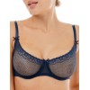 Мягкий кружевной бюстгальтер Sermija 124-09-L синий сапфир, Цвет: синий сапфир, Размеры: 70C