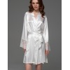Халат из шёлка и кружева Mia-Amore ADELAIDA 4703 белый, Цвет: белый, Размеры: 2XL/3XL, изображение 3