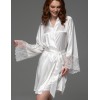 Халат из шёлка и кружева Mia-Amore ADELAIDA 4703 белый, Цвет: белый, Размеры: 2XL/3XL