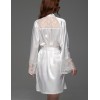 Халат из шёлка и кружева Mia-Amore ADELAIDA 4703 белый, Цвет: белый, Размеры: 2XL/3XL, изображение 2