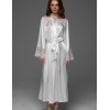 Длинный запашной халат Mia-Amore ADELAIDA 4709 белый, Цвет: белый, Размеры: 2XL/3XL, изображение 3