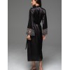 Длинный запашной халат Mia-Amore ADELAIDA 4709 черный, Цвет: черный, Размеры: 2XL/3XL, изображение 2