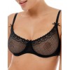 Мягкий кружевной бюстгальтер Sermija 124-09-L чёрный, Цвет: чёрный, Размеры: 70B