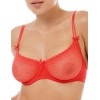 Мягкий кружевной бюстгальтер Sermija 124-09-L красный, Цвет: красный, Размеры: 70C