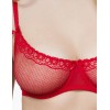 Мягкий кружевной бюстгальтер Sermija 124-09-L красный, Цвет: красный, Размеры: 70C, изображение 5