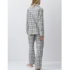 Пижама в клетку с брюками Aruelle TERRA, Цвет: светло-бежевый/чёрны, Размеры: S, изображение 3