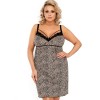 Сорочка с леопардовым принтом Donna OMARI II PLUS nightdress, Цвет: серый, Размеры: 3XL, изображение 2