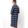 Длинная фланелевая рубашка Key LND 431, Цвет: тёмно-синий, Размеры: L, изображение 2
