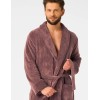 Теплый мужской халат Key MGL 255 латте, Цвет: латте, Размеры: XL/2XL, изображение 3