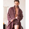 Теплый мужской халат Key MGL 255 латте, Цвет: латте, Размеры: XL/2XL, изображение 4