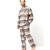 Фланелевая мужская пижама Key MNS 443, Цвет: графит/белый, Размеры: 4XL, изображение 2