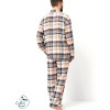 Фланелевая мужская пижама Key MNS 443, Цвет: графит/белый, Размеры: 4XL, изображение 3