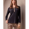 Пижама с леопардовым принтом Lormar CLUTCH 653857LU nero, Цвет: nero (черный), Размеры: S, изображение 2