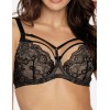 Мягкий бюстгальтер на пышную грудь Orhideja 126-438 черный-пион, Цвет: черный-пион, Размеры: 105E