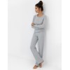 Хлопковая пижама с брюками Sensis JADE, Цвет: серый, Размеры: S/M, изображение 3