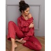 Полосатая пижама из вискозы Sensis ROSEMARY, Цвет: красный, Размеры: S