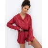 Полосатая пижама с шортами Sensis VIVIENNE, Цвет: красный, Размеры: S
