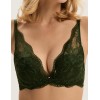 Кружевной бюстгальтер пуш-ап Esotiq 43633 KAVI тёмно-зелёный, Цвет: тёмно-зелёный, Размеры: 75B