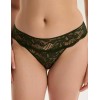 Трусики слипы кружевные Esotiq 43636 KAVI тёмно-зелёный, Цвет: тёмно-зелёный, Размеры: L