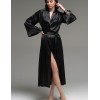 Длинный шёлковый халат Mia-Amore LILIROSE 4599 черный, Цвет: черный, Размеры: L/XL, изображение 4
