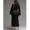 Длинный шёлковый халат Mia-Amore LILIROSE 4599 черный, Цвет: черный, Размеры: L/XL, изображение 2