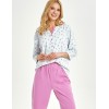 Пижама женская со штанами Taro 3446/3462 YOLANDA, Цвет: белый/розовый, Размеры: XL