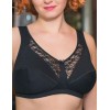 Бюстгальтер хлопковый без косточек Valmira 1145 тисненый черный, Цвет: тисненый черный, Размеры: 100C