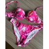 Пляжный купальник пуш-ап + слип Jolidon FR233i, Цвет: розовый принт, Размеры: 70C, изображение 3