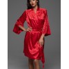 Халат с жаккардовым узором Mia-Amore LEONA 2233 красный, Цвет: красный, Размеры: 2XL/3XL