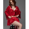 Атласный комплект-тройка Mia-Amore LEONA 2234 красный, Цвет: красный, Размеры: 2XL