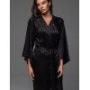 Длинный запашной пеньюар Mia-Amore LEONA 2239 чёрный, Цвет: черный, Размеры: 2XL/3XL, изображение 3