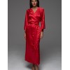 Длинный запашной пеньюар Mia-Amore LEONA 2239 красный, Цвет: красный, Размеры: 2XL/3XL, изображение 3