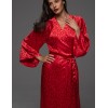 Длинный запашной пеньюар Mia-Amore LEONA 2239 красный, Цвет: красный, Размеры: 2XL/3XL
