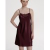 Короткая шёлковая сорочка Mia-Amore LILIROSE 4590 винный, Цвет: винный, Размеры: 3XL