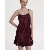 Шелковая сорочка с клиньями Mia-Amore LILIROSE 4591 винный, Цвет: винный, Размеры: 2XL