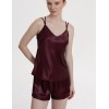 Шёлковая пижама с шортами Mia-Amore LILIROSE 4592 винный, Цвет: винный, Размеры: 2XL, изображение 3