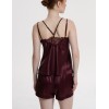 Шёлковая пижама с шортами Mia-Amore LILIROSE 4592 винный, Цвет: винный, Размеры: 2XL, изображение 2