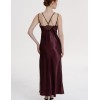 Длинная шёлковая сорочка Mia-Amore LILIROSE 4594 винный, Цвет: винный, Размеры: 2XL, изображение 2