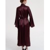 Длинный шёлковый халат Mia-Amore LILIROSE 4599 винный, Цвет: винный, Размеры: 2XL/3XL, изображение 2