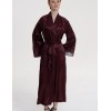 Длинный шёлковый халат Mia-Amore LILIROSE 4599 винный, Цвет: винный, Размеры: 2XL/3XL, изображение 4