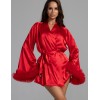 Атласный комплект топ+шорты+халат Mia-Amore LOLI 2312 красный, Цвет: красный, Размеры: 2XL, изображение 2