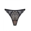 Кружевные трусики стринги Esotiq CROWN 43749 черный, Цвет: черный, Размеры: S, изображение 6