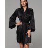 Халат из жаккардового шёлка Mia-Amore ANORA 4803 черный, Цвет: черный, Размеры: 2XL/3XL