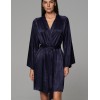 Халат из жаккардового шёлка Mia-Amore ANORA 4803 темно-синий, Цвет: темно-синий, Размеры: L/XL, изображение 3