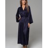 Халат с жаккардовым узором Mia-Amore ANORA 4809 темно-синий, Цвет: темно-синий, Размеры: 4XL/5XL, изображение 4