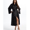 Длинный атласный халат Mia-Amore ESTELLA 2249, Цвет: черный, Размеры: 2XL/3XL, изображение 4