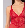 Прозрачное боди с кружевом Sielei DELICE 7859B rosso, Цвет: rosso (красный), Размеры: 90B, изображение 5